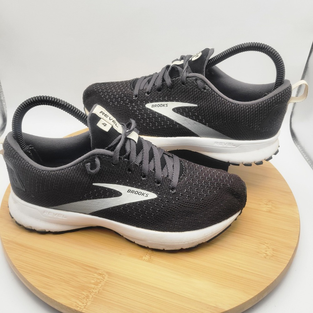 Brooks Revel 4 Womens Running Shoes Black White 1203371B063 Size 6 - Picture 2 of 11